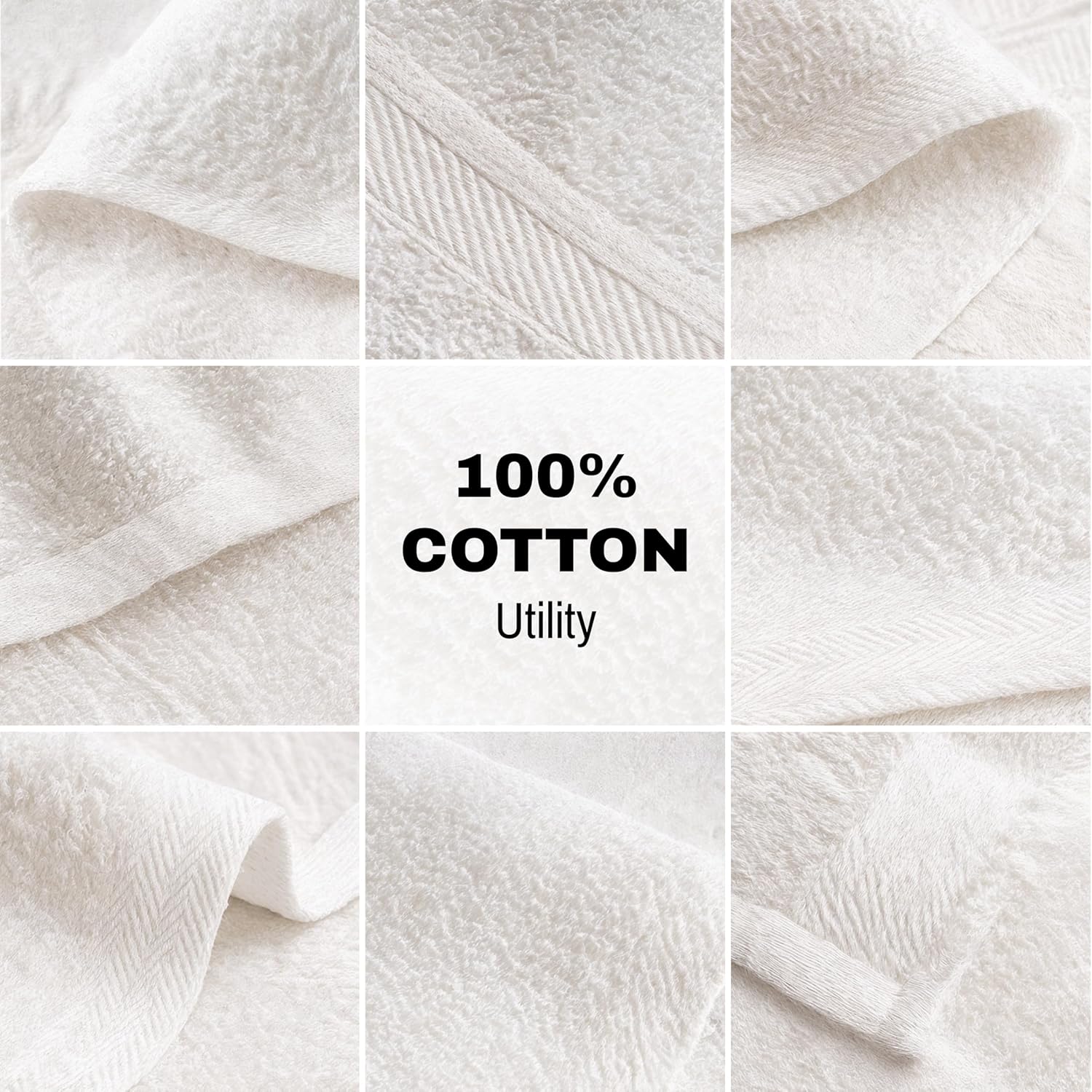 Quick-Dry 100 Cotton Utility Towels Eco-Friendly for Everyone