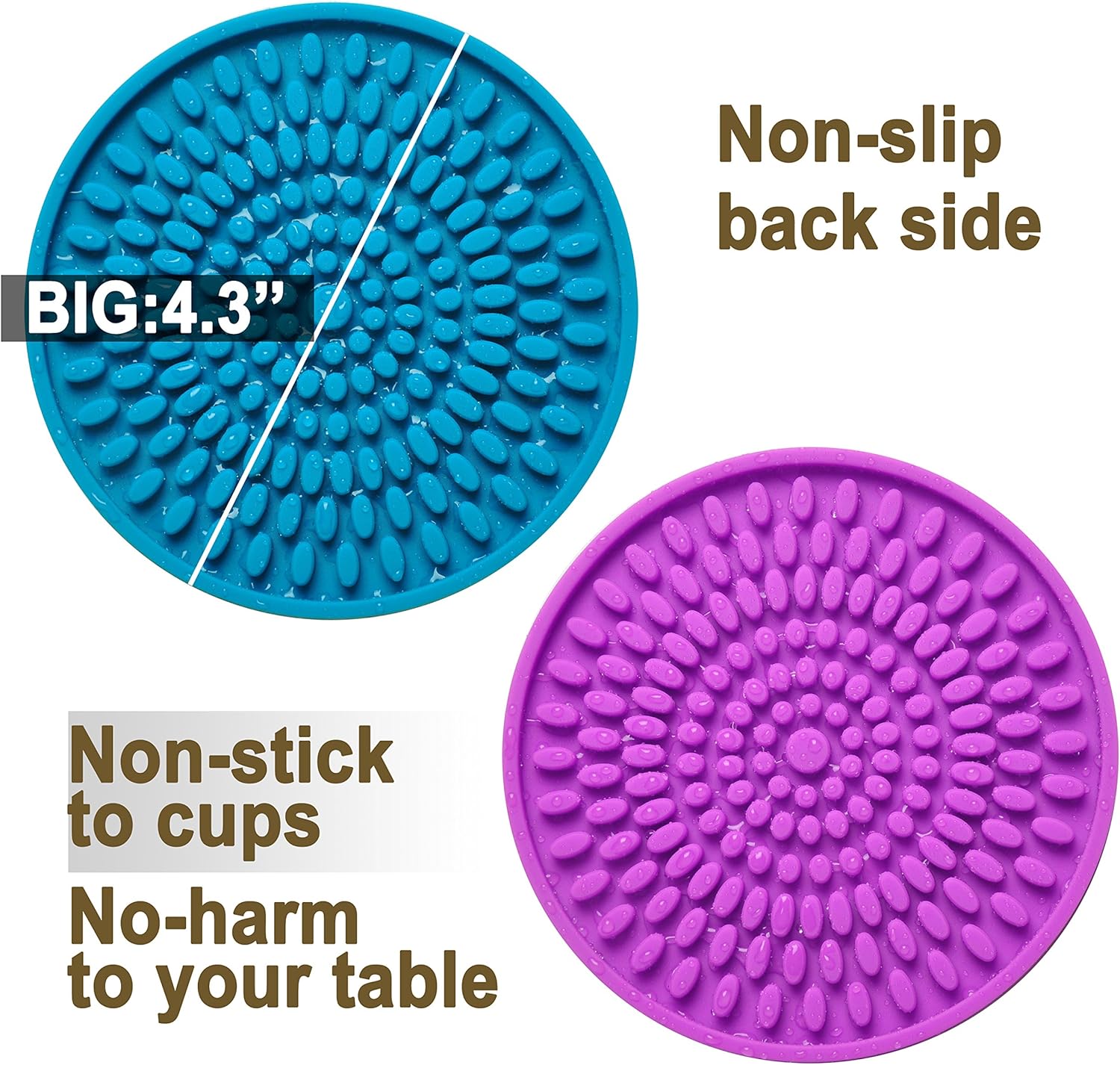 Rainbow Coasters Set for Spills Bites Set of 6