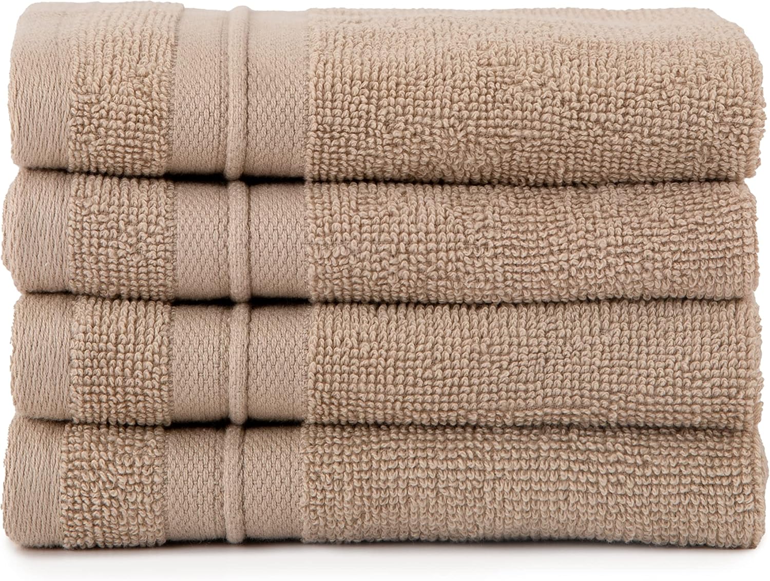 Sticky Toffee Washcloths Set of 4 - 13x13 in Tan