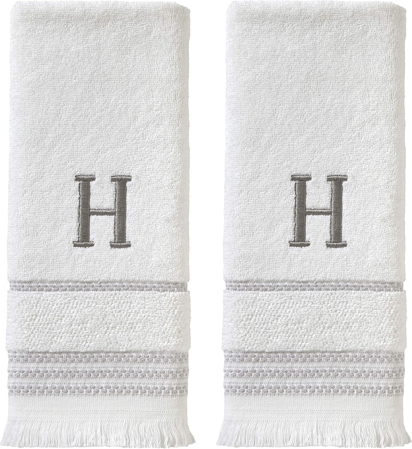 casual hand towel set with monogram design