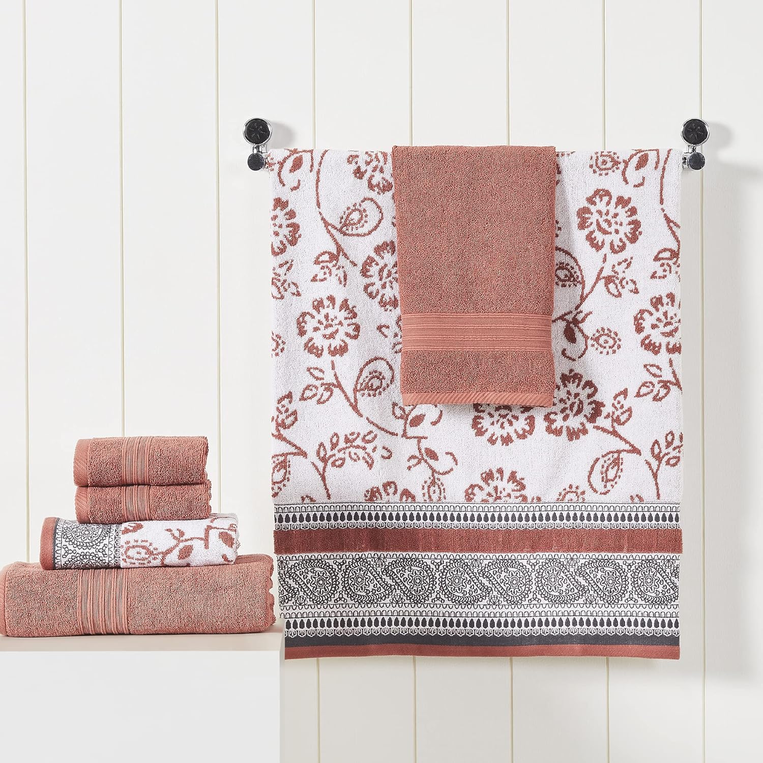 Modern Threads 6-Piece Cotton Towel Set - Luxurious Bath Kitchen Essentials