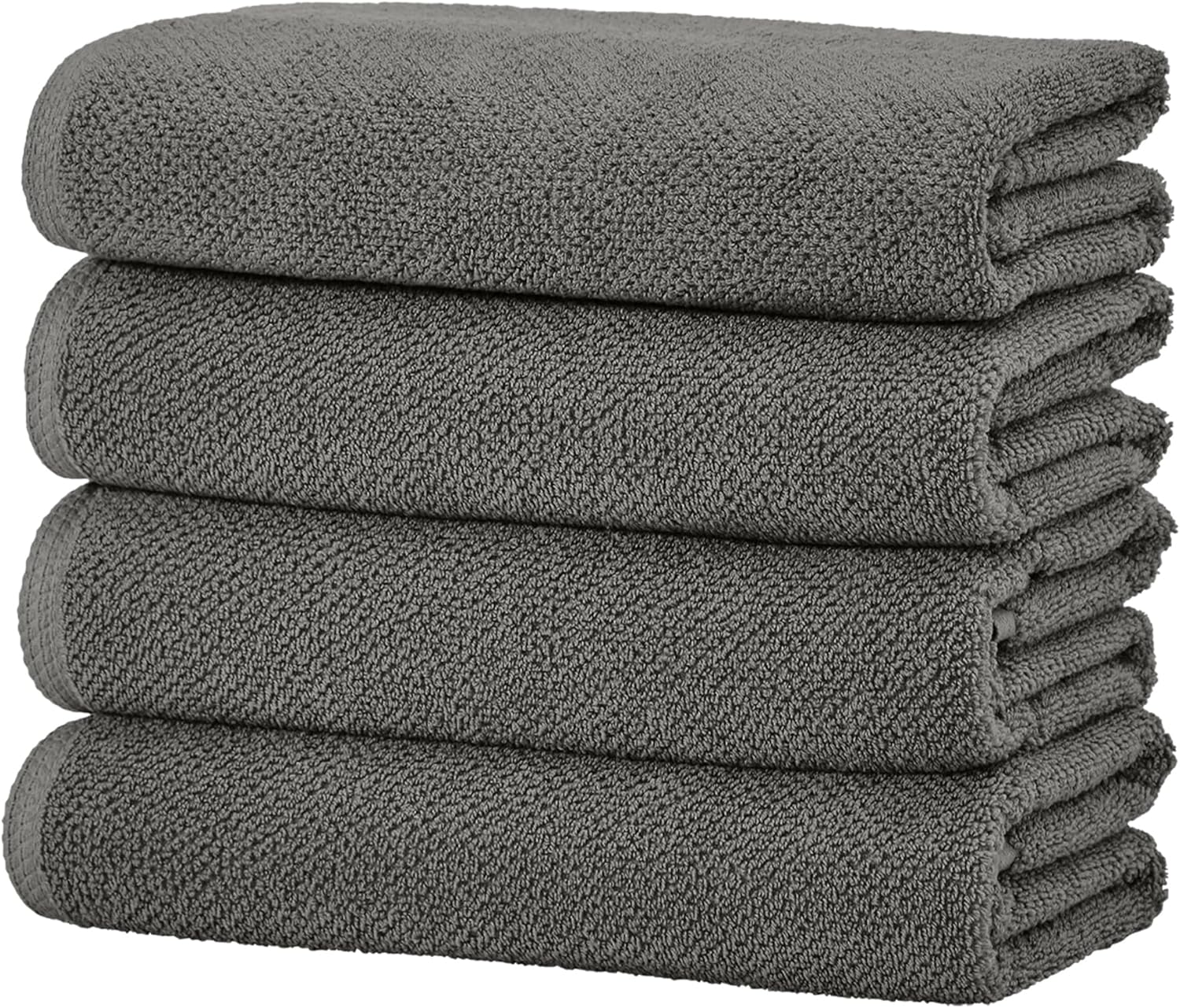 Great Bay Home Grey Bath Towels 4-Pack