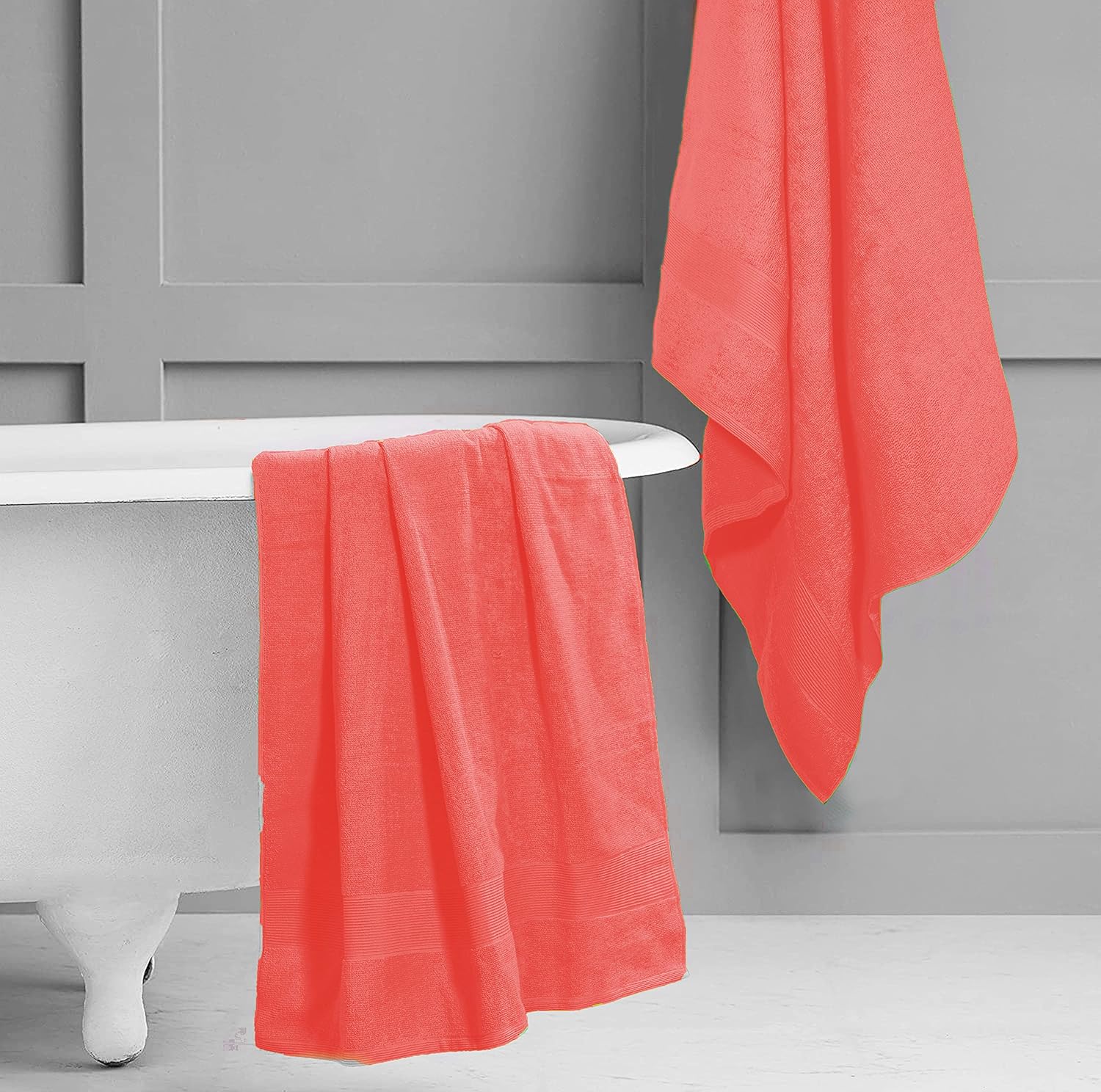 Belizzi Home Premium Cotton Bath Sheet Set 35x70 - 100 Pure Cotton