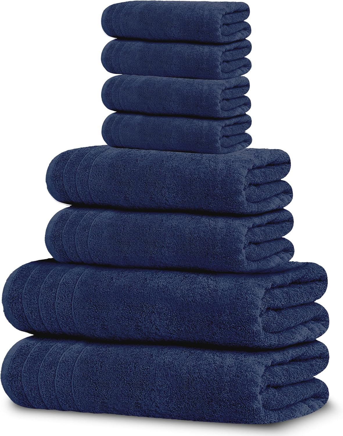 Tens Towels Pack of 8 Navy Set