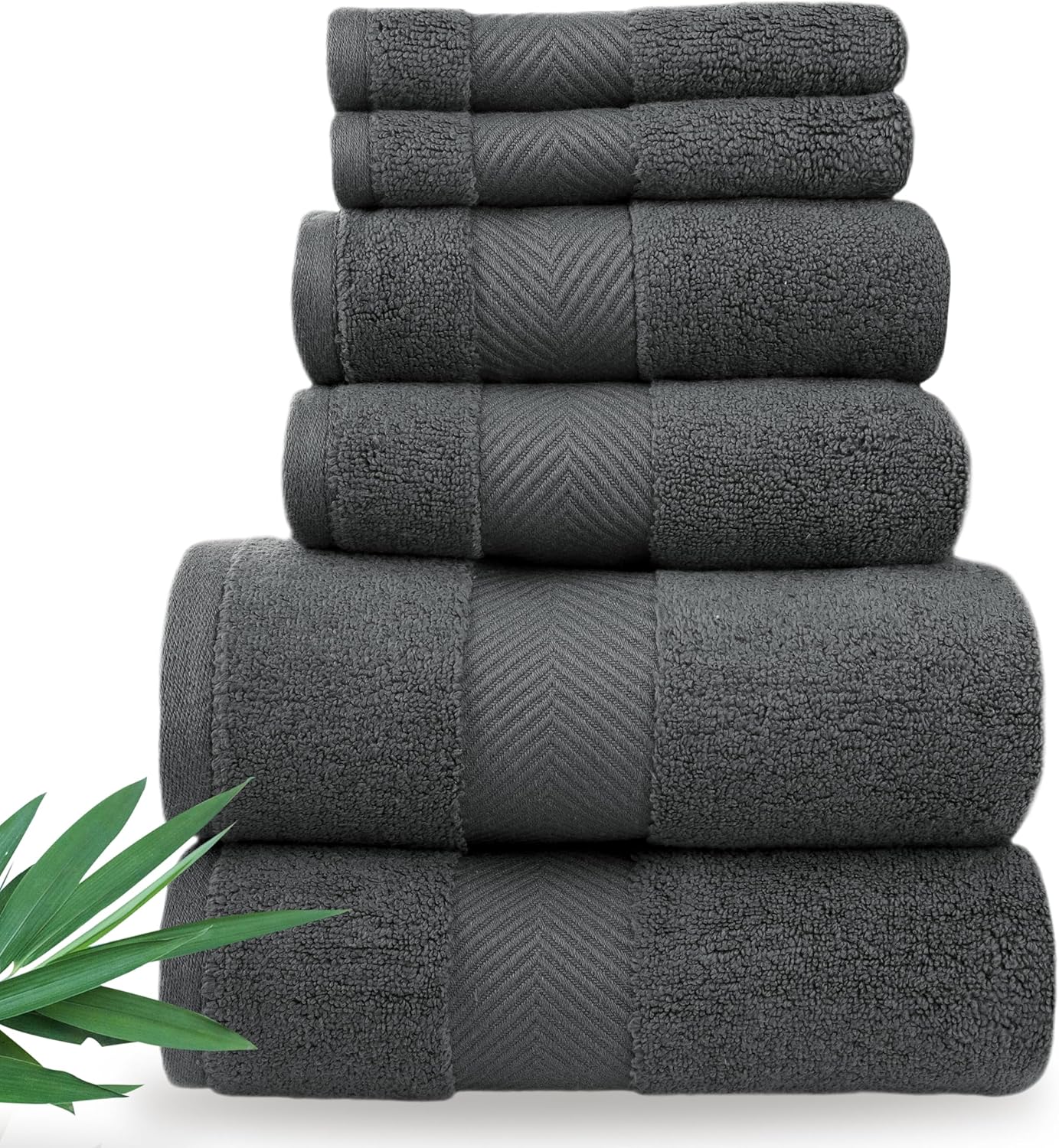 Luxury Bamboo Viscose Bath Towels - 6 Piece Set