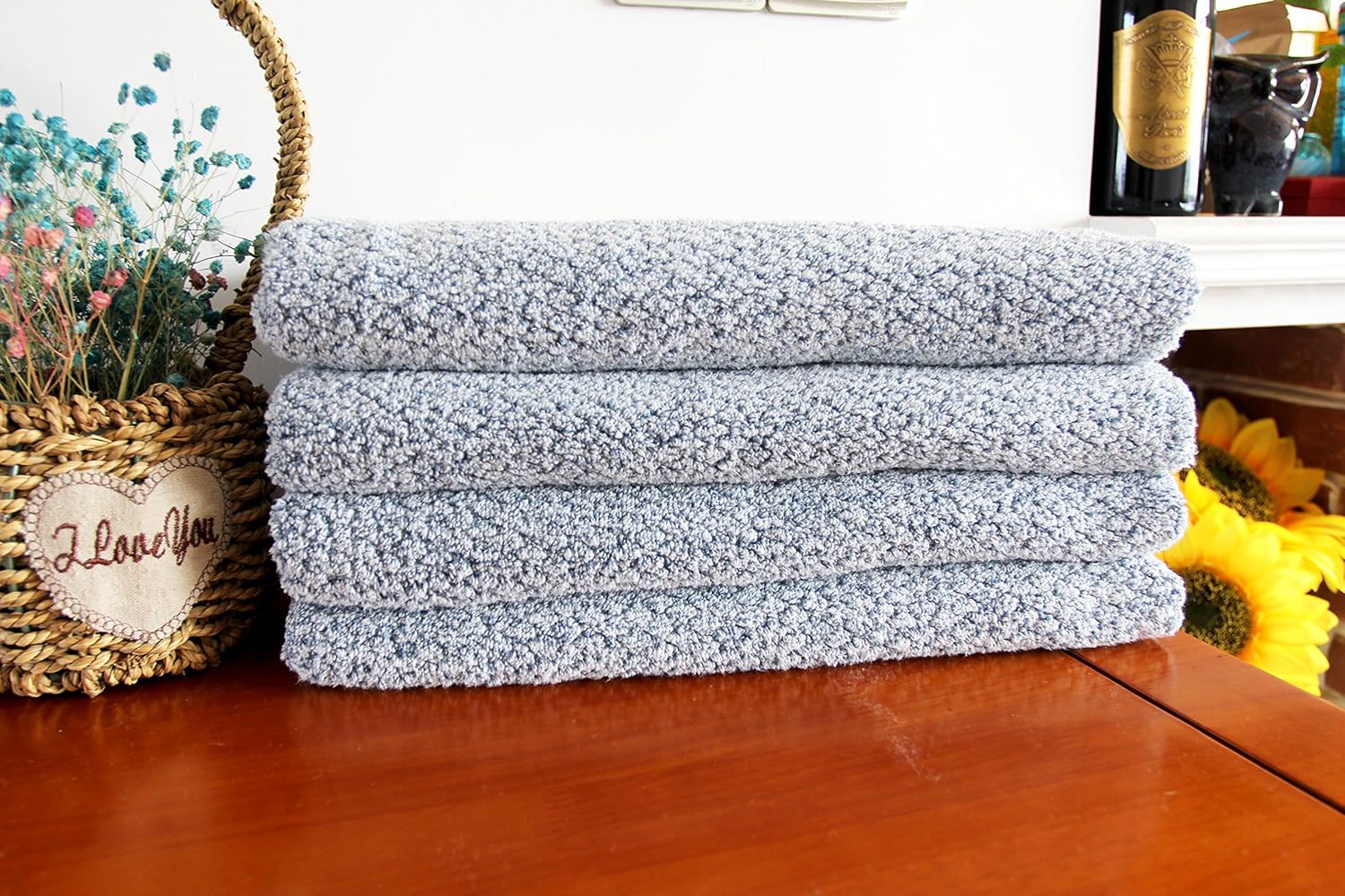 Diamond Jacquard Bath Sheet 2 Pack in Dusk by Everplush - Premium and Durable