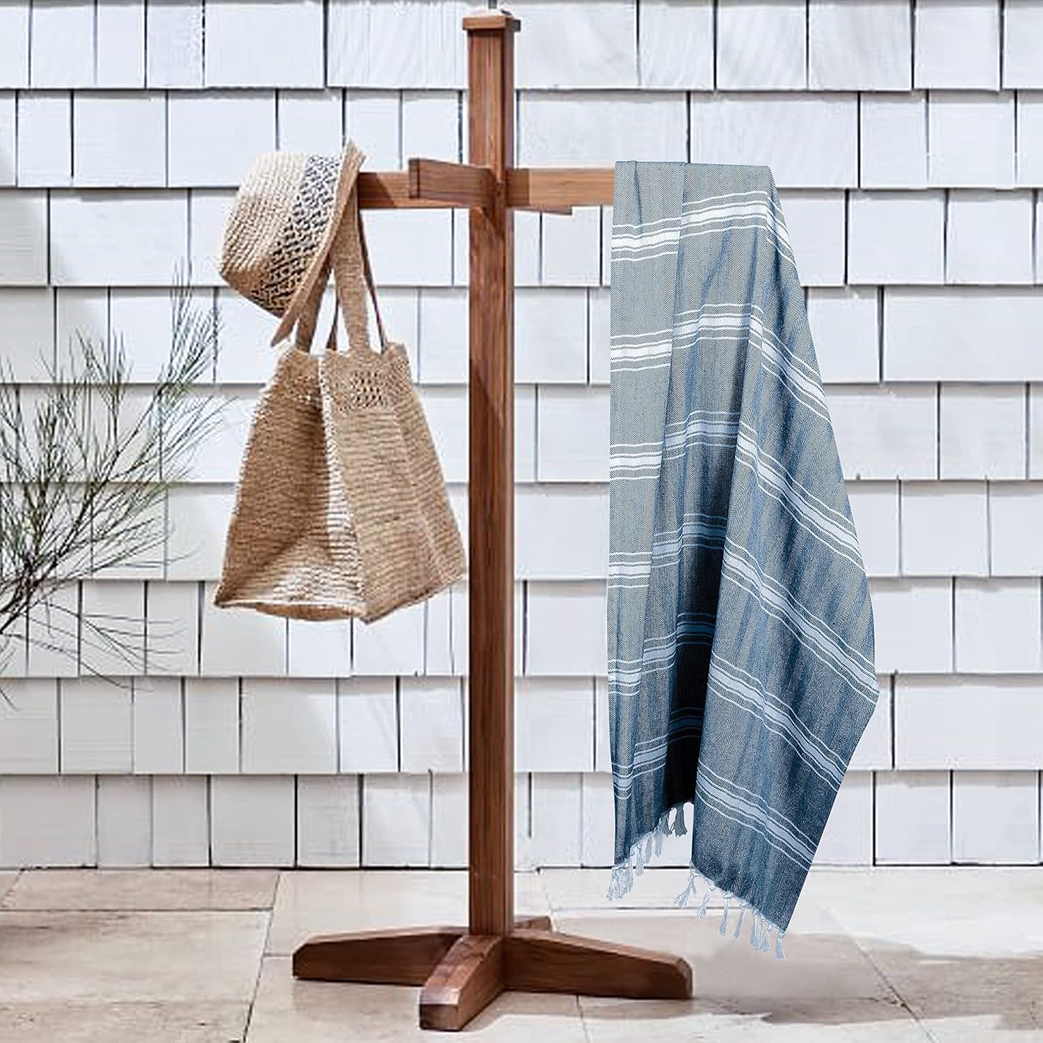 Nautical Stripe Cotton Beach Towels 4-Piece Set