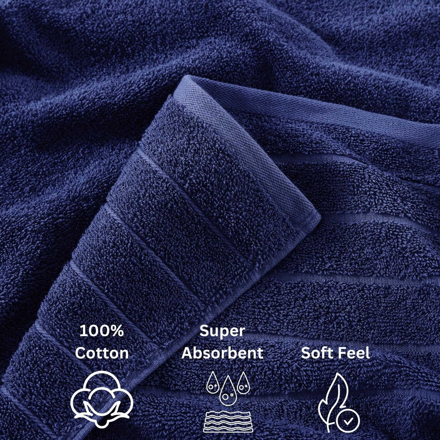 Casa Platino 100 Mercerized Cotton Towels Soft Absorbent and Sustainably Made