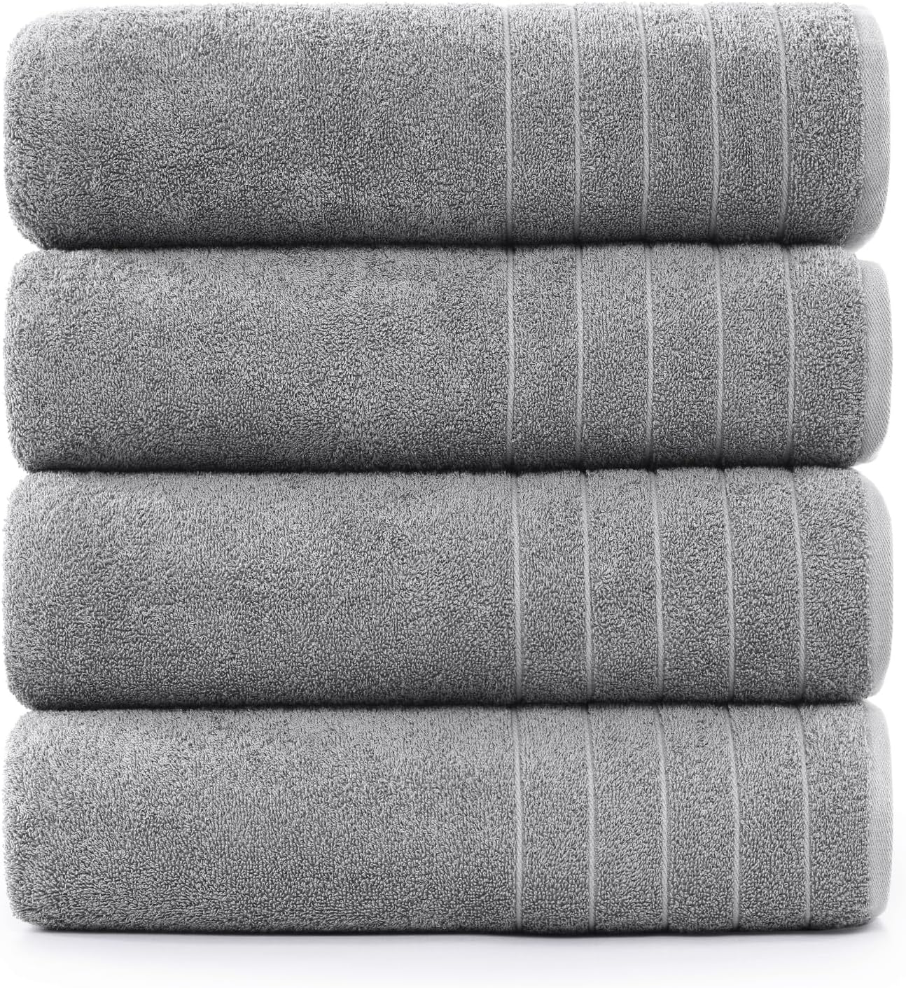 Casa Platino 4-Piece Bath Towels - Luxurious 3060 Cotton Soft Quick-Drying