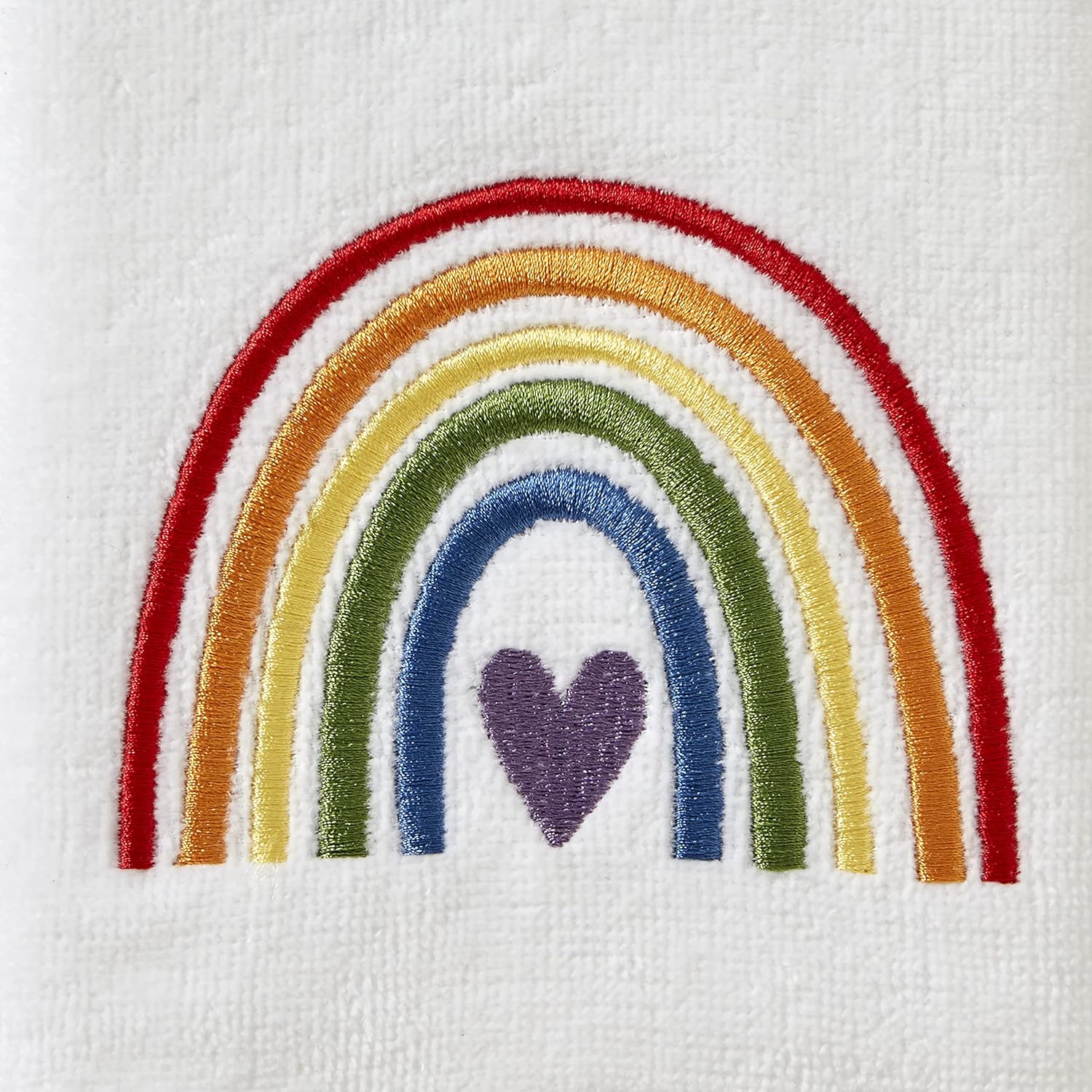 Bath Time Fun Rainbow Hand Towels Set 25x16 x2