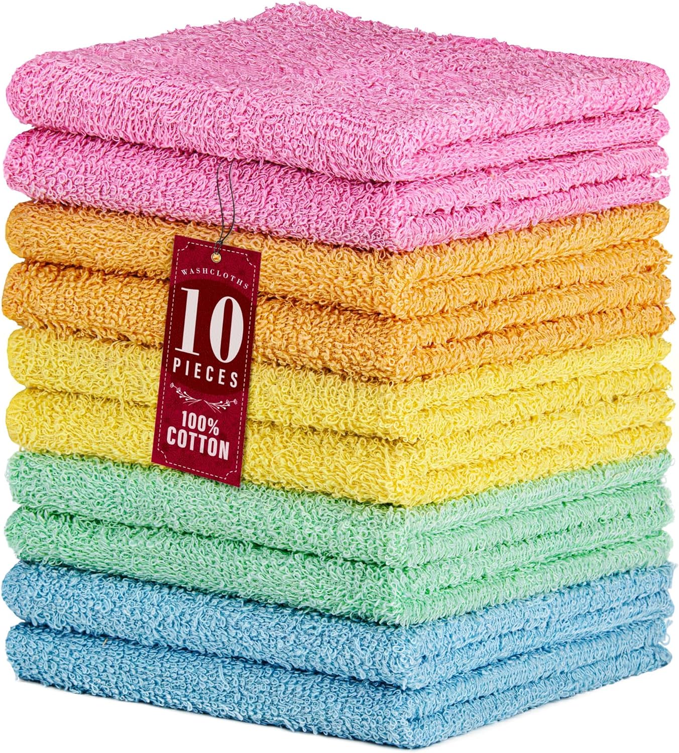 10-Piece Luxurious Cotton Wash Cloth Set for All Your Needs