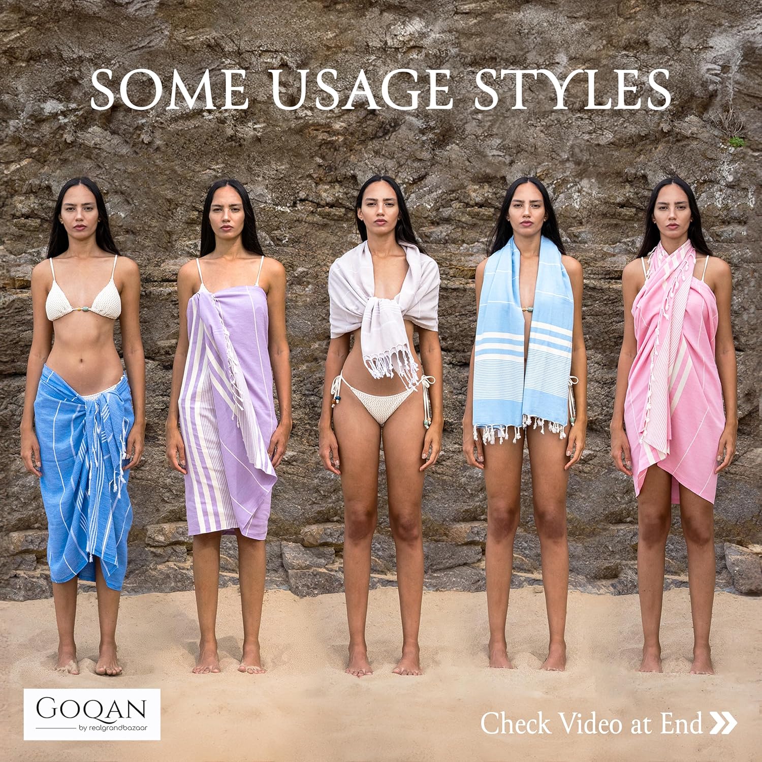 Experience Luxury Comfort with GOQAN Turkish Beach Towel