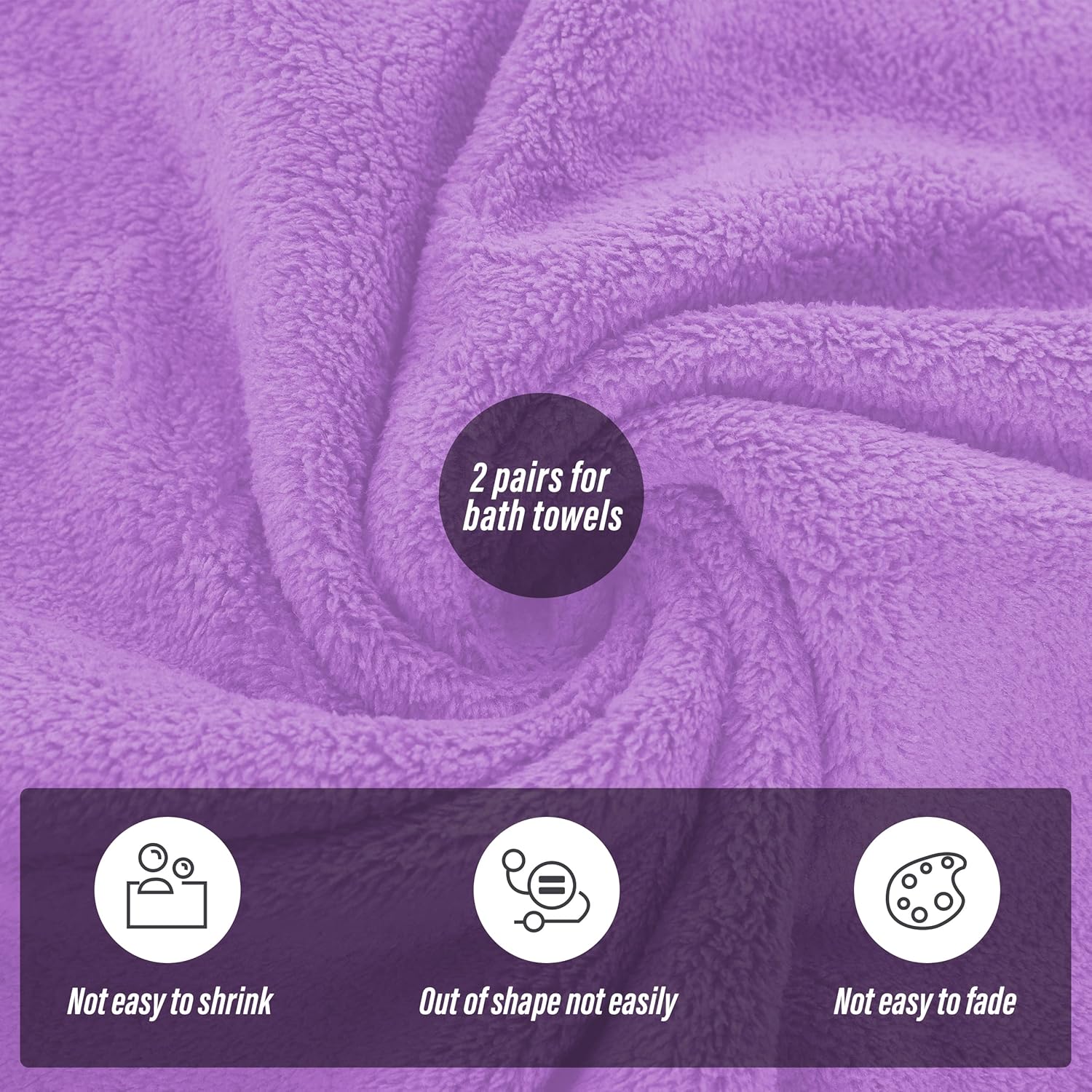 MOONQUEEN 2-Pack Premium Bath Towels