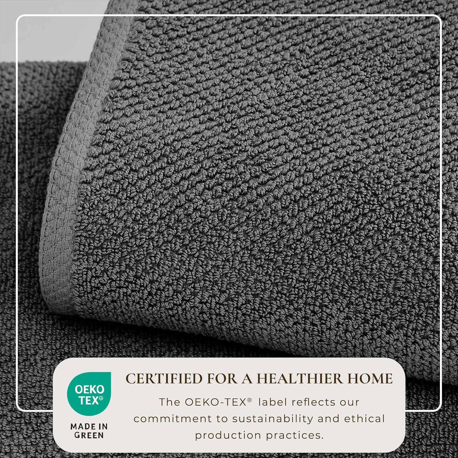 Great Bay Home Grey Bath Towels 4-Pack