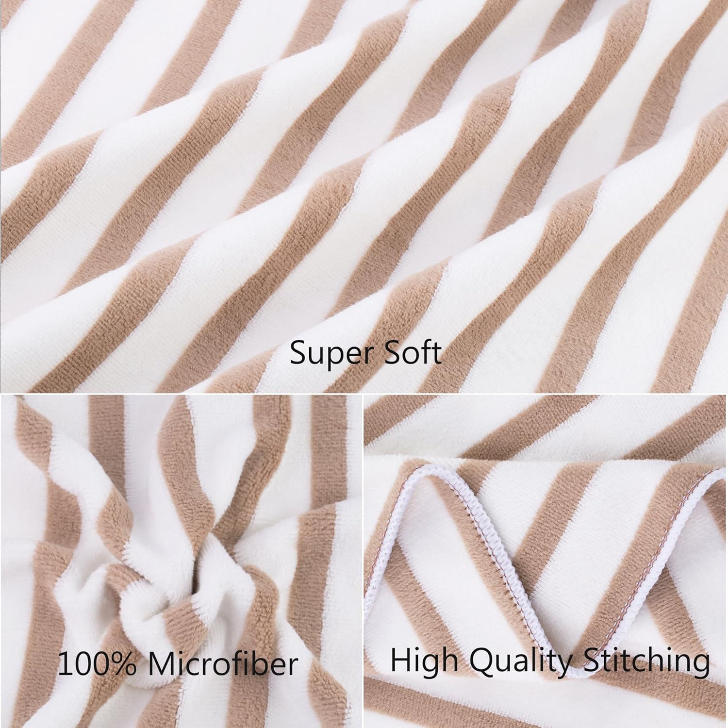 JML Microfiber Beach Towels Cabana Stripe - 27x55 - 6-Pack