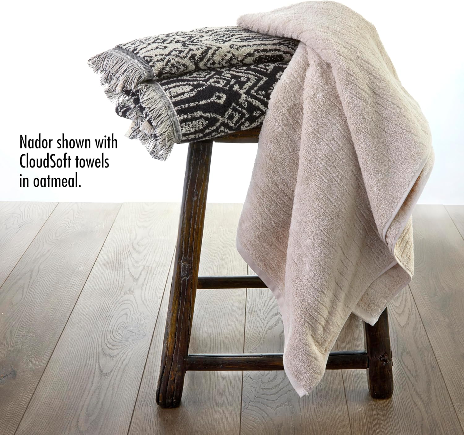 NADOR 2-Pack Hand Towels Soft Eco-Friendly Durable