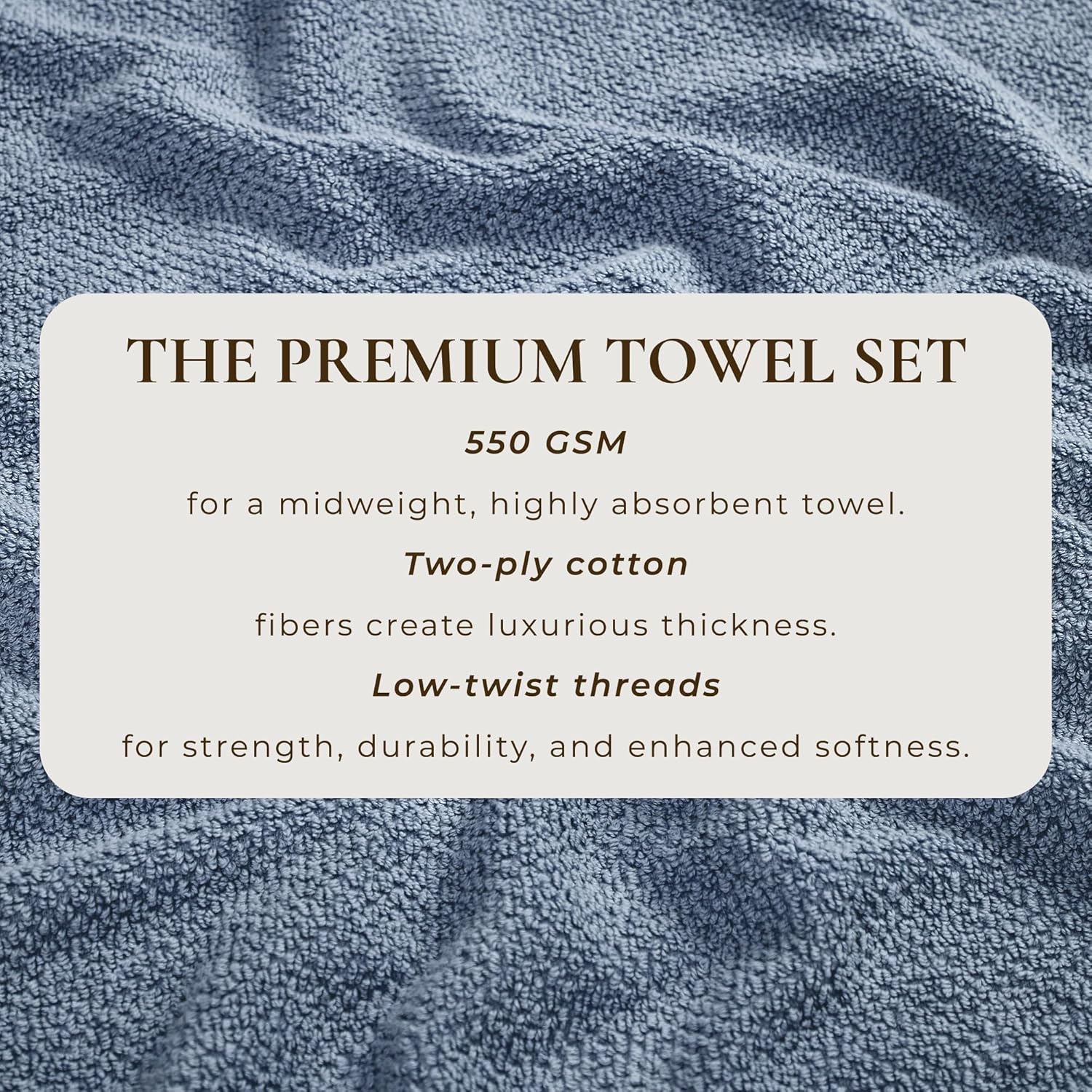 Chambrey Blue 100 Cotton-Best bath towels for the home