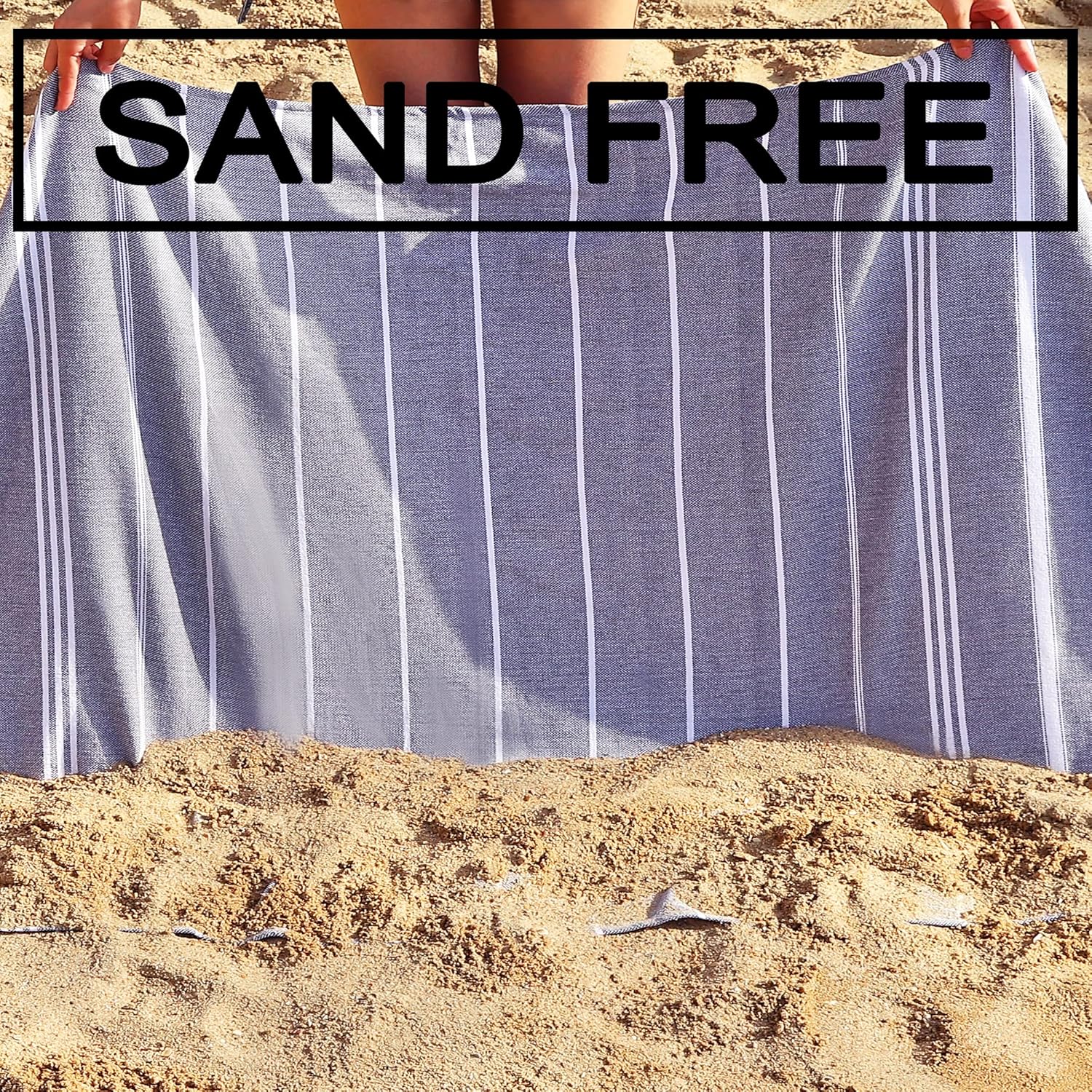 Dlebay Beach Towels - 2-Piece Absorbent Quick-Dry Sand-Free Beach Towels