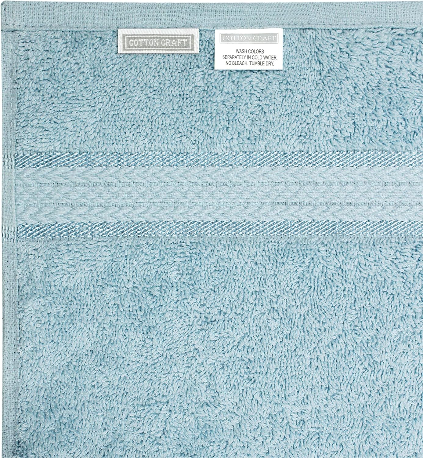 Luxury Ultra Soft Cotton Bath Towels - 35x70 inches Machine Washable Light Blue