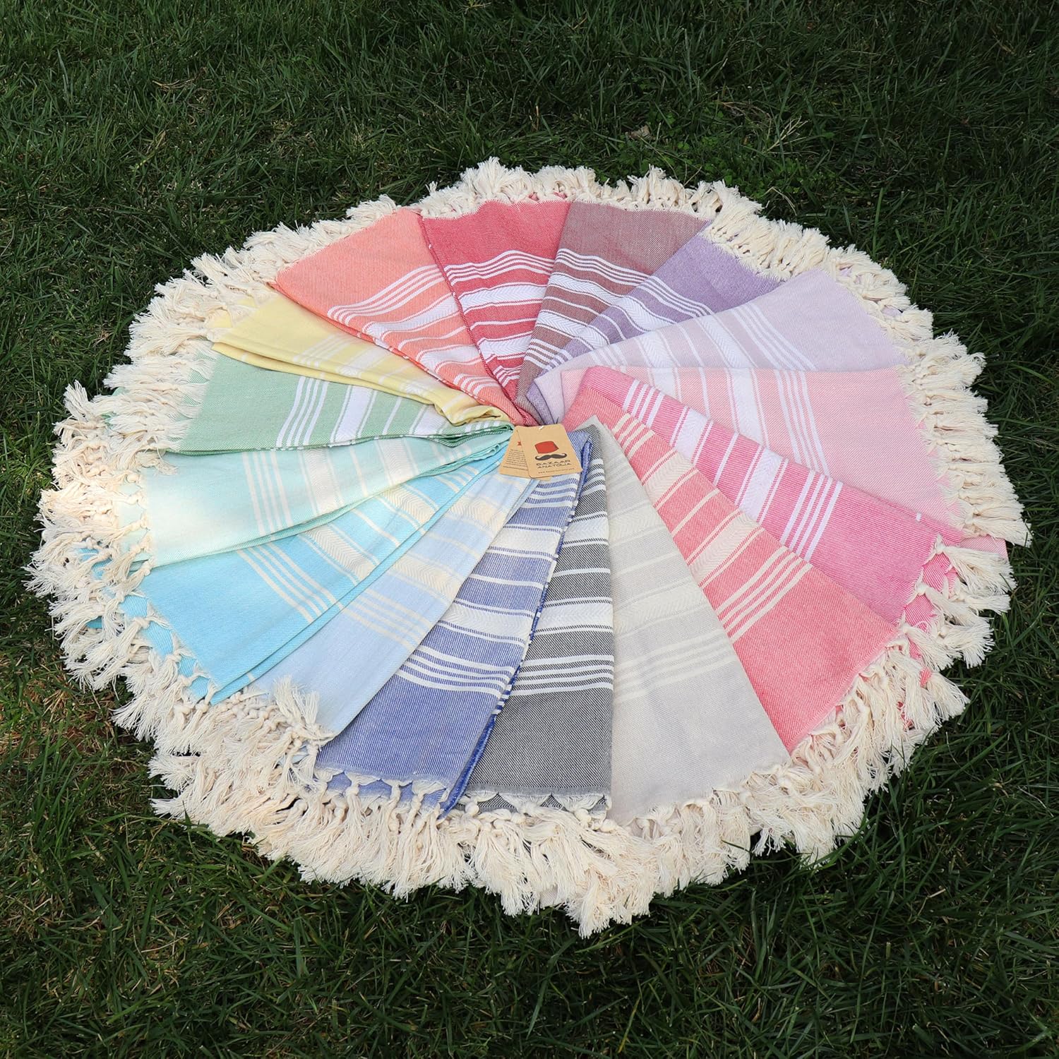 Oversized 71x39 Turkish Beach Towel - Soft Quick-Dry Sustainable